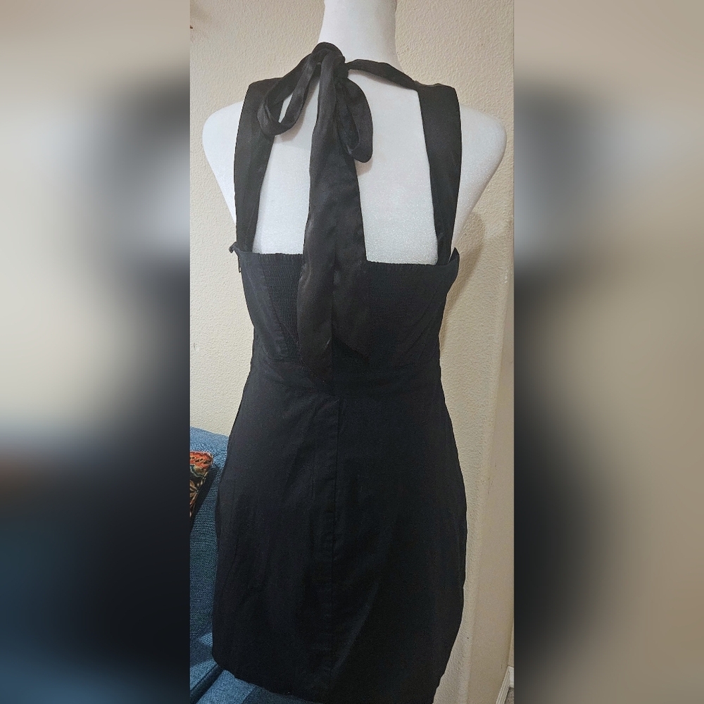 EUC Free People Gold Leaf Motif LBD Embroidered - Picture 3 of 10